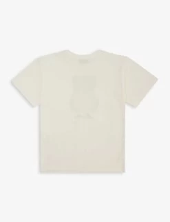 MOSCHINO Logo-print Relaxed-fit Stretch-cotton T-shirt 4-14 Years -Kid Couture R04187100 CLOUD ALT02