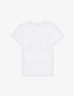 MOSCHINO Bear Logo-print Cotton T-shirt 4-14 Years -Kid Couture R04187124 OPTICALWHITE ALT02