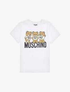 MOSCHINO Bear Logo-print Cotton T-shirt 4-14 Years