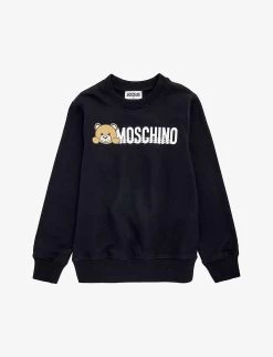 MOSCHINO Bear Logo-print Cotton-jersey Sweatshirt 4-14 Years