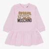 MOSCHINO Logo-print Ruffled Cotton-jersey Dress 3-18 Months