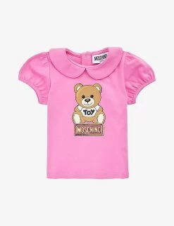 MOSCHINO Logo-print Stretch-cotton Top 3 Months-3 Years