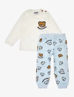 MOSCHINO Teddy Bear-print Two-piece Cotton-jersey Set 3-18 Months