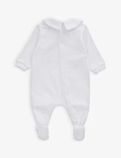 MOSCHINO Bear-print Cotton Babygrow 1-18 Months -Kid Couture R04187146 OPTICALWHITE ALT02