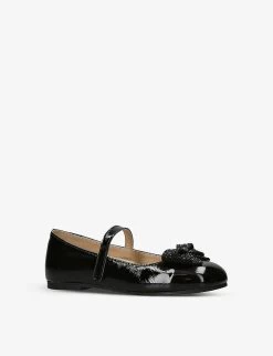 Crystal-bow Patent-leather Ballerina Flats 6 Months-3 Years -Kid Couture R04187538 BLACK ALT02