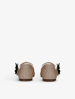 Butterfly-embellished Leather Flats 6 Months-4 Years -Kid Couture R04187540 GOLD ALT03