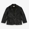 MM6 Maison Margiela Notch-lapel Flap-pocket Faux-leather Jacket 12-16 Years