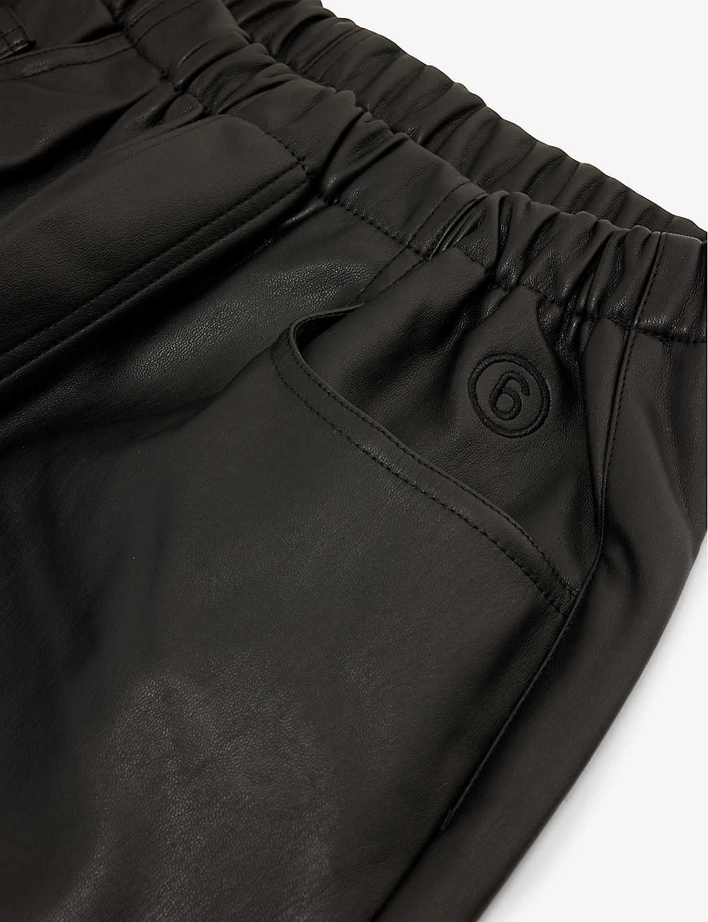 MM6 Maison Margiela Logo-embroidered Straight-leg Faux-leather Trousers 12-16 Years 2 MM6 Maison Margiela Logo-embroidered Straight-leg Faux-leather Trousers 12-16 Years - Image 2