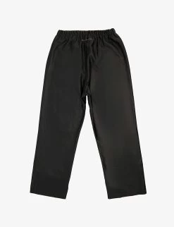MM6 Maison Margiela Logo-embroidered Straight-leg Faux-leather Trousers 12-16 Years 5 MM6 Maison Margiela Logo-embroidered Straight-leg Faux-leather Trousers 12-16 Years -Kid Couture R04187964 BLACK ALT02