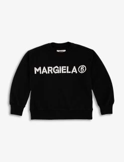 MM6 Maison Margiela Logo-print Crewneck Cotton-jersey Sweatshirt 8-16 Years