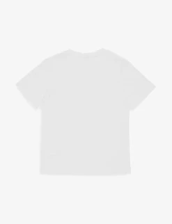 MM6 Maison Margiela Logo-embellished Round-neck Cotton-jersey T-shirt 8-16 Years 5 MM6 Maison Margiela Logo-embellished Round-neck Cotton-jersey T-shirt 8-16 Years -Kid Couture R04187970 WHITE ALT02