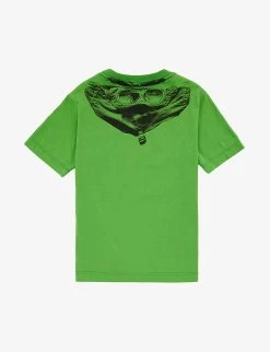 Goggle-print Cotton-jersey T-shirt 4-14 Years -Kid Couture R04188279 GREEN ALT02