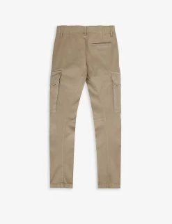 Lens-compartment Belt-looped Stretch-cotton Trousers 8-14 Years -Kid Couture R04188288 BEIGE ALT02