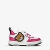 MOSCHINO Toy Bear Logo-print Low-top Leather Trainers 1-5 Years