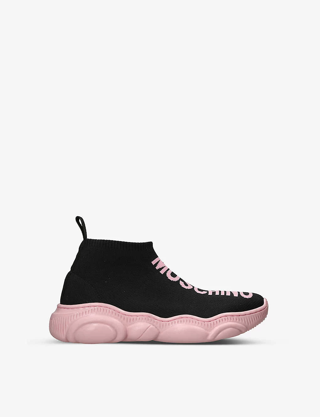 MOSCHINO Logo-intarsia Mid-sock Woven Trainers 6-9 Years 1 MOSCHINO Logo-intarsia Mid-sock Woven Trainers 6-9 Years