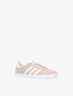 ADIDAS Gazelle J Logo-print Suede Low-top Trainers 9-10 Years -Kid Couture R04189049 PALEPINK ALT02