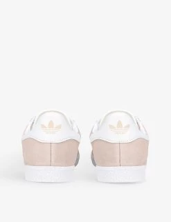 ADIDAS Gazelle J Logo-print Suede Low-top Trainers 9-10 Years -Kid Couture R04189049 PALEPINK ALT03