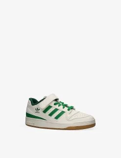 ADIDAS Forum Low C Logo-print Leather Low-top Trainers 6-9 Years -Kid Couture R04189062 WHITEOTH ALT02