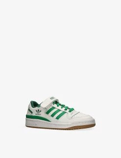 ADIDAS Forum Low J Logo-print Leather Low-top Trainers Years 9-10 Years -Kid Couture R04189063 WHITEOTH ALT02