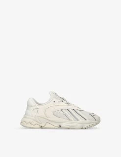 ADIDAS Oztral J Logo-patch Mesh And Leather Low-top Trainers 9-10 Years