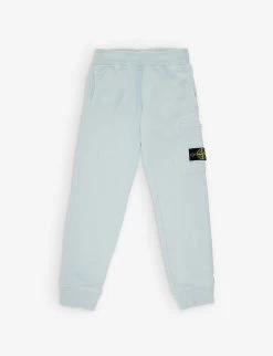 Stone Island Logo-badge Tapered-leg Cotton-jersey Jogging Bottoms 4-12 Years
