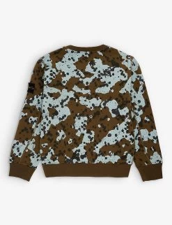Stone Island Logo-badge Camouflage-print Cotton-jersey Sweatshirt 4-12 Years 5 Stone Island Logo-badge Camouflage-print Cotton-jersey Sweatshirt 4-12 Years -Kid Couture R04189712 MILITARYGREEN ALT02