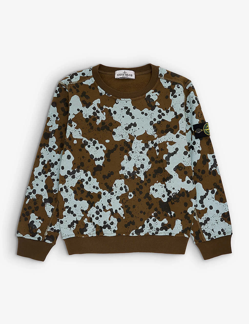Stone Island Logo-badge Camouflage-print Cotton-jersey Sweatshirt 4-12 Years 1 Stone Island Logo-badge Camouflage-print Cotton-jersey Sweatshirt 4-12 Years