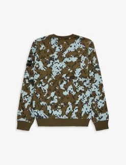 Stone Island Classic Camo-print Cotton-jersey Sweatshirt 14 Years -Kid Couture R04189713 MILITARYGREEN ALT02