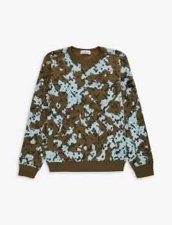 Stone Island Classic Camo-print Cotton-jersey Sweatshirt 14 Years