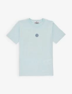 Stone Island Logo-print Short-sleeved Cotton-jersey T-shirt 4-12 Years