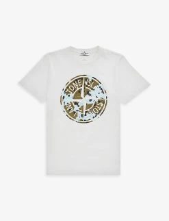 Stone Island Compass Camouflage-print Cotton-jersey T-shirt 14 Years