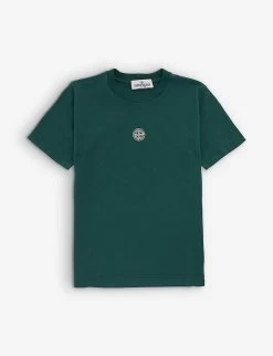 Stone Island Graphic Logo-print Cotton-jersey T-shirt 4-12 Years