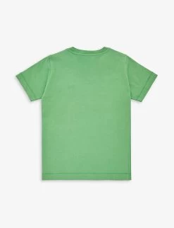 Stone Island Compass Logo-patch Cotton-jersey T-shirt 4-12 Years -Kid Couture R04189724 GREEN ALT02