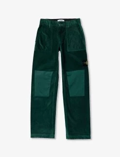Kid Couture 42 Stone Island Logo-badge Stretch-cotton Blend Corduroy Trousers 8-12 Years