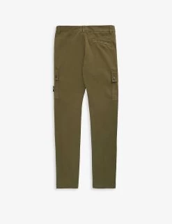 Stone Island Logo-badge Stretch-cotton Cargo Trousers 14 Years -Kid Couture R04189743 MILITARYGREEN ALT02