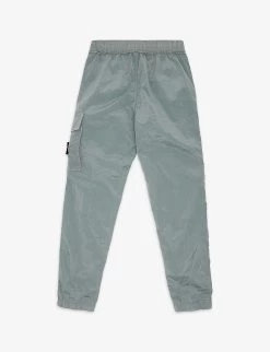 Stone Island Logo-badge Cargo-pocket Shell Jogging Bottoms 8-12 Years 5 Stone Island Logo-badge Cargo-pocket Shell Jogging Bottoms 8-12 Years -Kid Couture R04189744 SKYBLUE ALT02