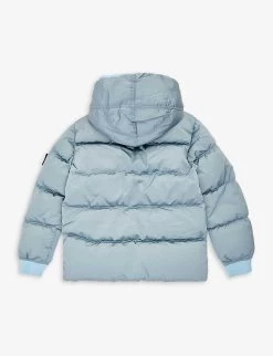 Stone Island Crinkle Quilted Shell-down Jacket 6-12 Years -Kid Couture R04189750 SKYBLUE ALT02