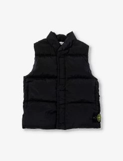 Stone Island Logo-badge Padded Shell-down Gilet 6-12 Years
