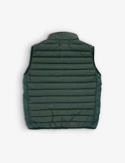 Stone Island Logo-patch Quilted Shell Gilet 6-12 Years -Kid Couture R04189754 BOTTLEGREEN ALT02