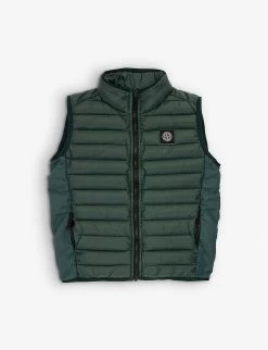 Stone Island Logo-patch Quilted Shell Gilet 6-12 Years