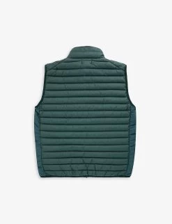 Stone Island Logo-badge Shell Down Gilet 14 Years -Kid Couture R04189755 BOTTLEGREEN ALT02