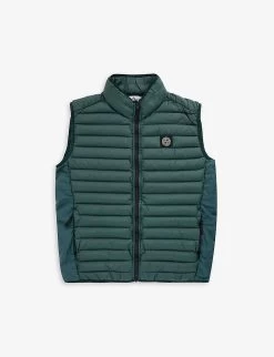 Stone Island Logo-badge Shell Down Gilet 14 Years