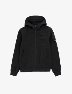 Stone Island Logo-badge Hooded Stretch-shell Jacket 14 Years