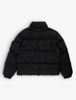 Stone Island Logo-badge Padded Shell-down Jacket 6-12 Years -Kid Couture R04189760 BLACK ALT02