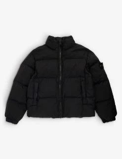 Stone Island Logo-badge Padded Shell-down Jacket 6-12 Years