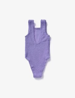 Classic Square-neck Stretch-woven Swimsuit 1-6 Years -Kid Couture R04191111 LILAC ALT02