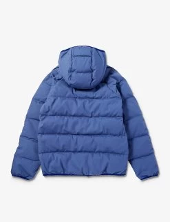Patagonia Logo-embroidered Padded Cotton Recycled-down Jacket 5-14 Years -Kid Couture R04200660 CURRENTBLUE ALT02