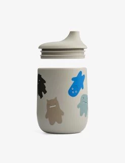 Liewood Ellis Printed Silicone Sippy Cup And Straw -Kid Couture R04200698 MONSTERMIST ALT02