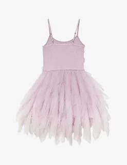 Plume Feather And Sequin-embellished Tutu Woven Dress 4-11 Years -Kid Couture R04201859 PURPLECHARM ALT02