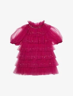 Love Parade Sequin-embellished Tutu Woven Dress 4-11 Years